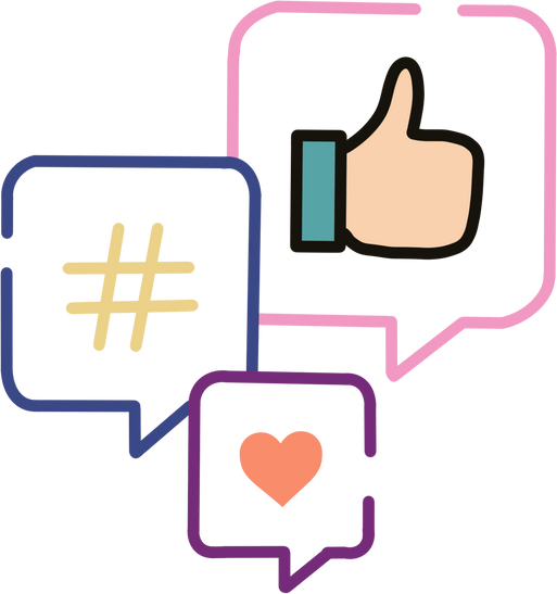 Social Media reaction Illustration